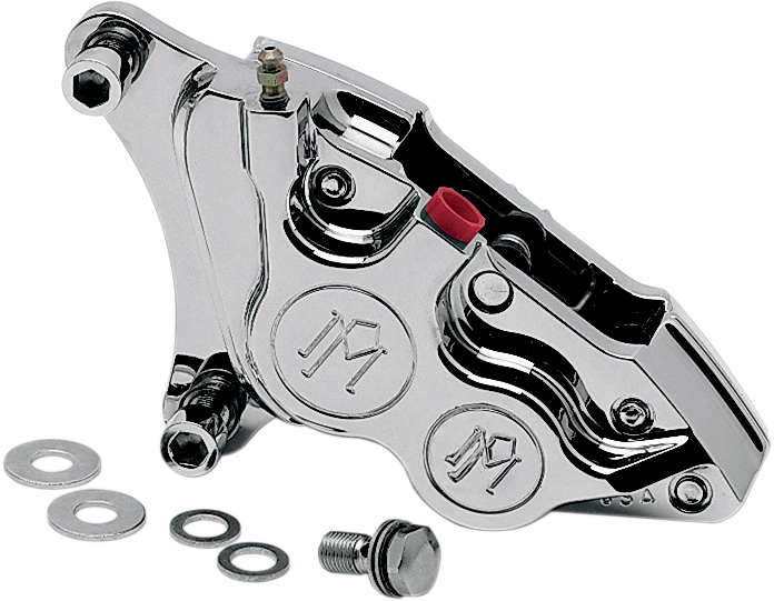 PERFORMANCE MACHINE (PM) Four-Piston Differential-Bore Caliper - Caliper / Front Right / Polished / 84-99 Harley-Davidson DS-325990