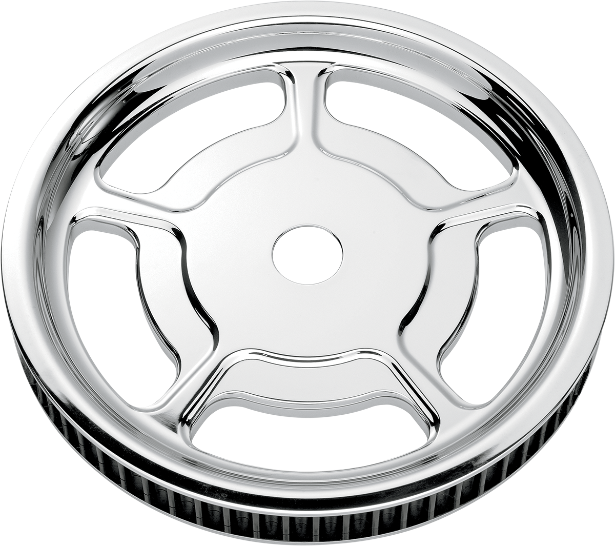 PERFORMANCE MACHINE (PM) Universal Rear Cush-Drive Aluminum Pulley - Universal Cush-Drive / Chrome 1201-0463