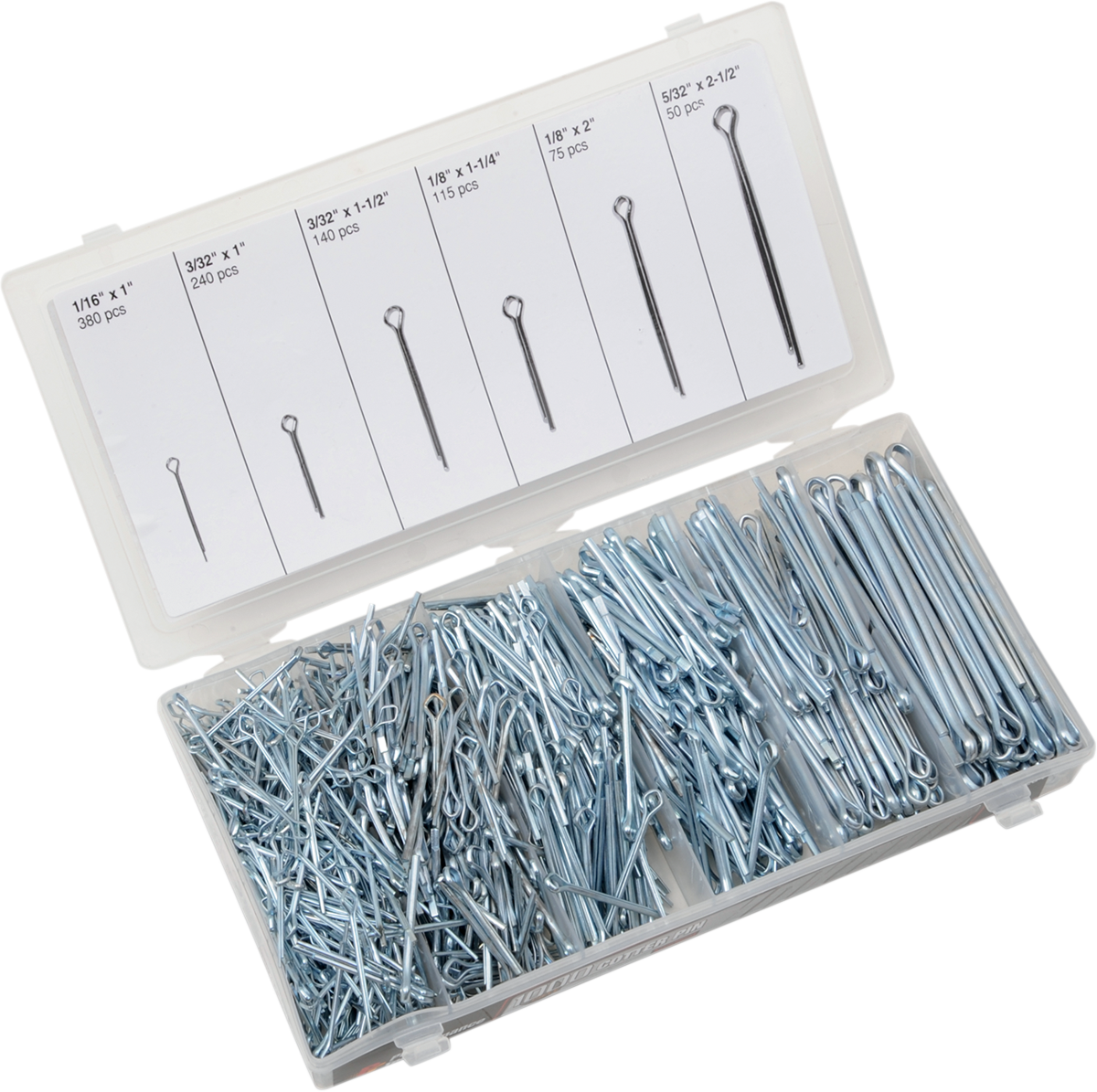 PERFORMANCE TOOL 1,000-Piece Cotter Pin Assortment - Cotter Pin Assortment / 1000-Piece 2402-0109