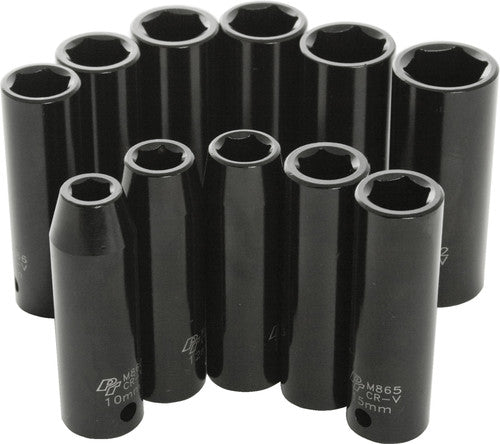 PERFORMANCE TOOL 1/2" Metric Impact Socket Set - M591DB