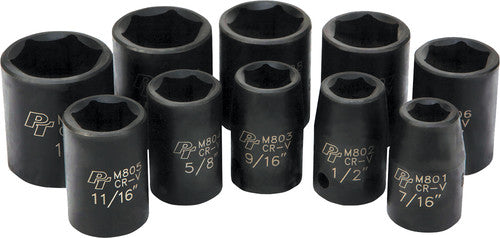 PERFORMANCE TOOL 1/2" SAE Impact Socket Set - M592DB