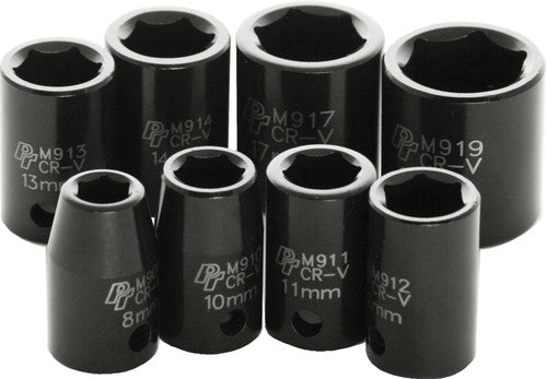 PERFORMANCE TOOL 3/8" Metric Impact Socket Set - M589DB