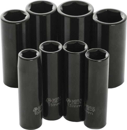 PERFORMANCE TOOL 3/8" Metric Impact Socket Set - M595DB
