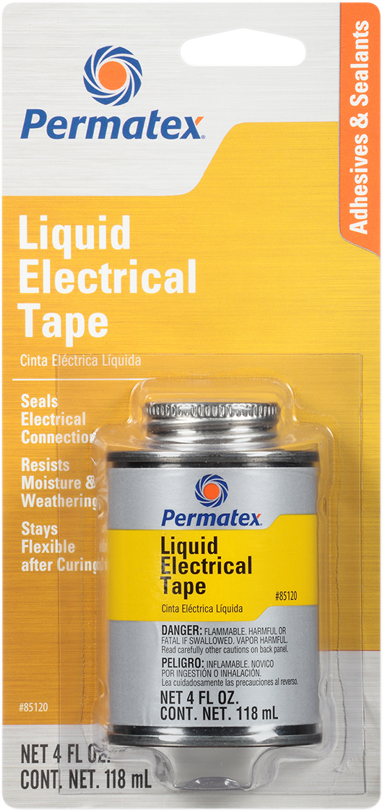PERMATEX Liquid Electrical Tape - Liquid Electric Tape / 4 U.S. fl oz. 3710-0007