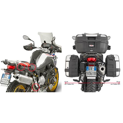 GIVI PLR5127 Rapid Release Sideframes for BMW F750GS, BMW F800GS, and BMW F850GS