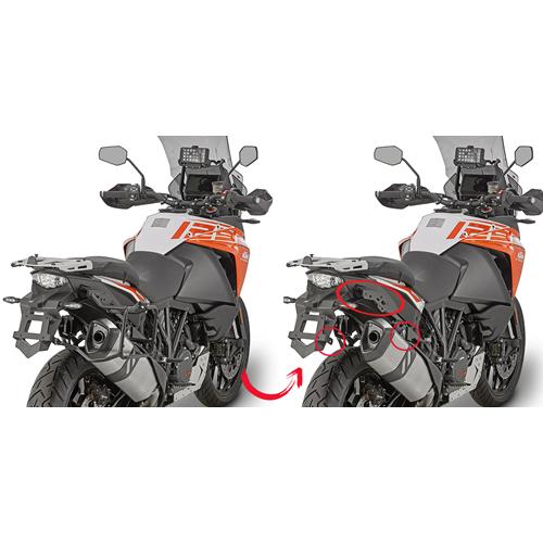 GIVI PLR7706 Rapid Release Sideframes for KTM 1050 Adventure, KTM 1090 Adventure, and KTM 1190 Adventure