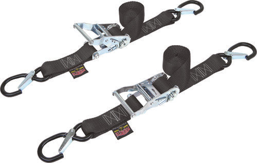 POWERTYE 1 1/2" Fat Ratchet Straps w/Secure Hooks - 30572-S
