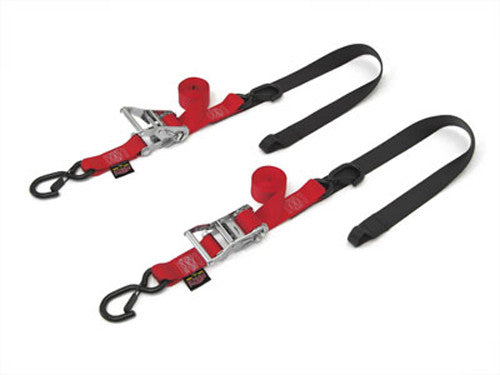 POWERTYE 1 1/2" Fat Ratchet Straps w/Soft Tye & Secure Hooks - 30571-ST