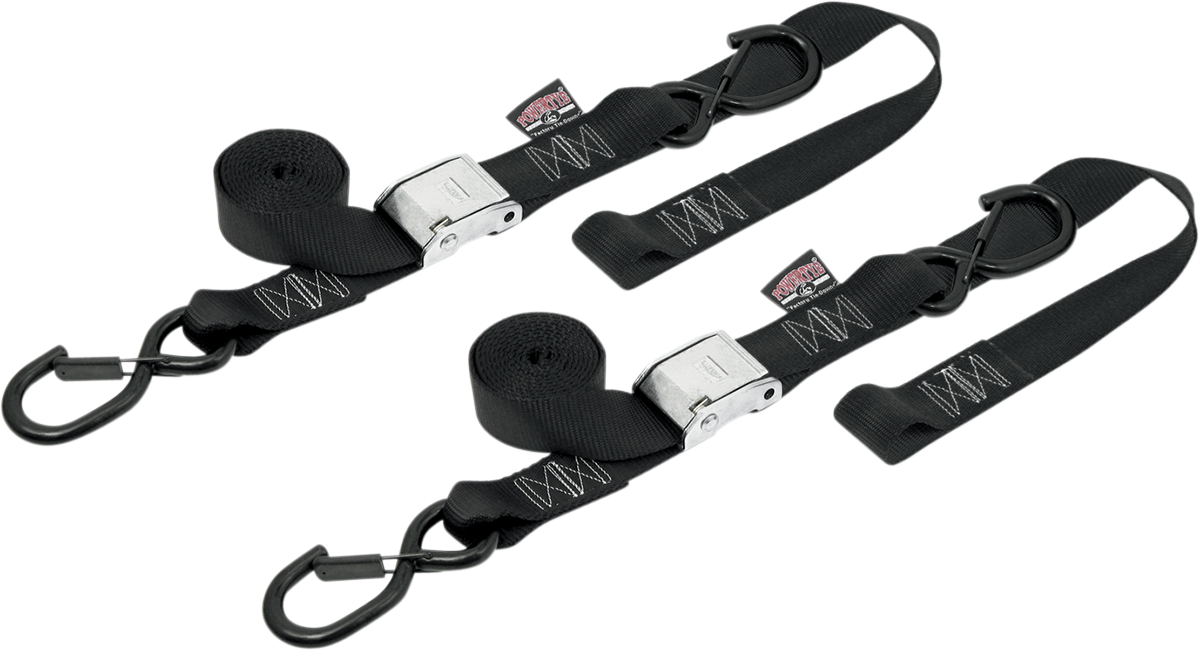 POWERTYE MFG. 1-1/2" Cam-Buckle with Safety-Latch Hooks and Soft-Tye