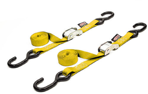 POWERTYE TIE-DOWN CAM S-HOOK 1"X5.5' YELLOW PAIR - 22268 LOGO