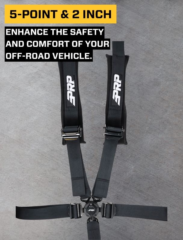 PRP Seats PRP 5.2 Harness(Cam-Lock, SFI Rated) - Black - SB5.2CAM