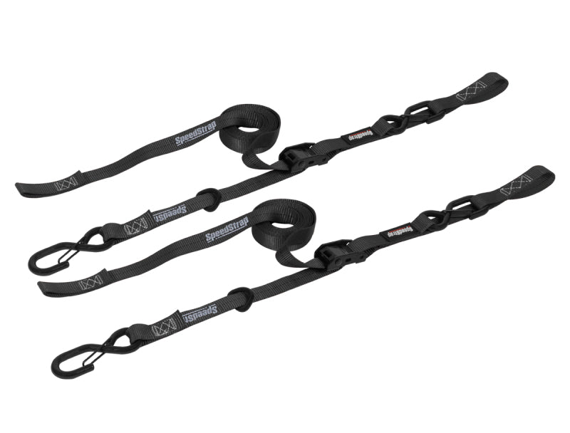 PRP Seats PRP Cam-Lock 1in.x10ft. Tie Down with Snap S Hooks and Soft Tie - Black - Pr. - 13801-2
