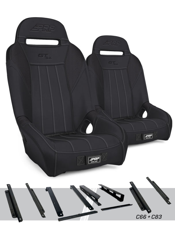 PRP Seats PRP Can-Am Maverick X3 GT/S.E. Suspension Seats Kit (Pair) - Black - A5701-PORXP-C86-201