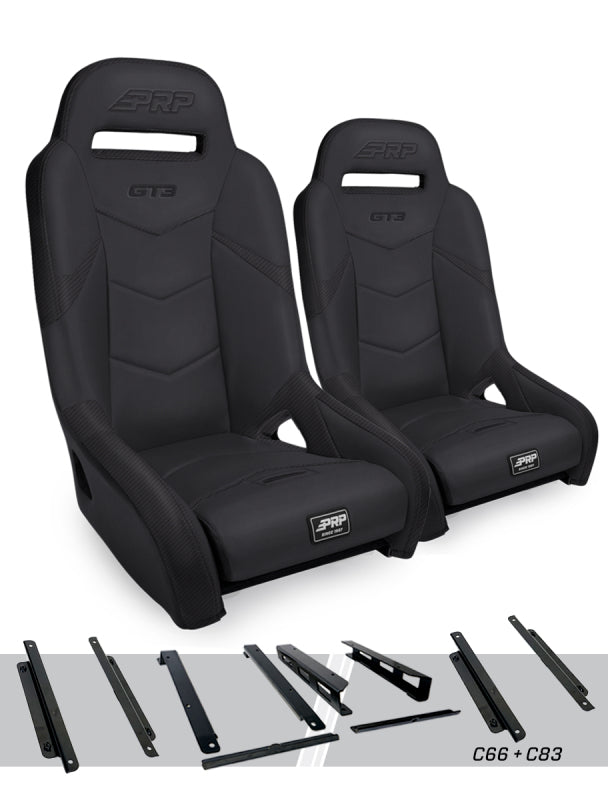 PRP Seats PRP Honda Talon GT3 Suspension Seats Kit (Pair) - Black - A7301-PORXP-C66-201
