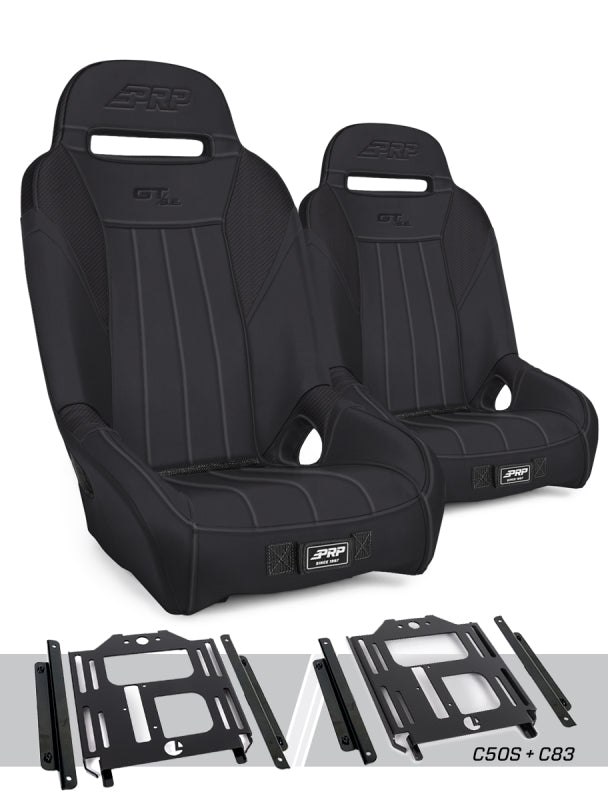 PRP Seats PRP Polaris RZR 570, 800, 900 GT/S.E. Suspension Seats Kit (Pair) - Black - A5701-PORXP-C50S-201