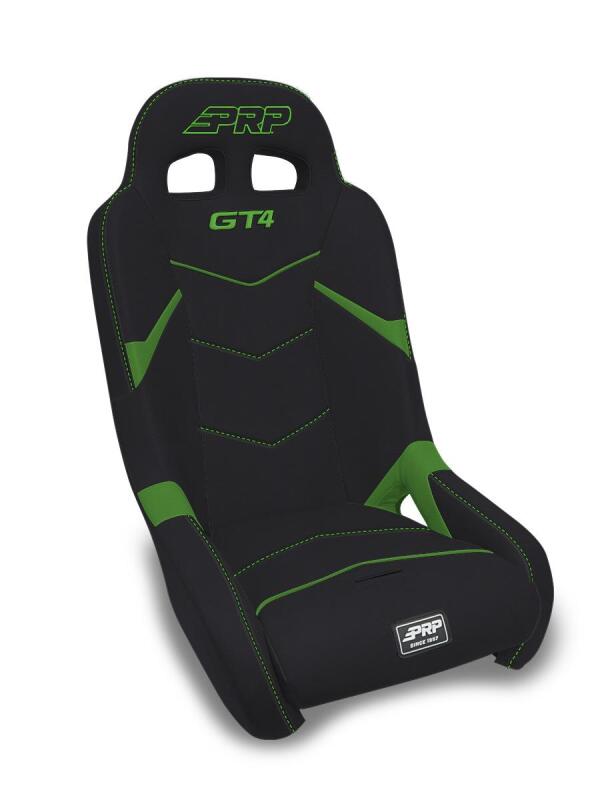 PRP Seats PRP Polaris RZR/Can-Am Maverick GT4 Suspension Seat - Black/Green - AU63001-PORXP-W