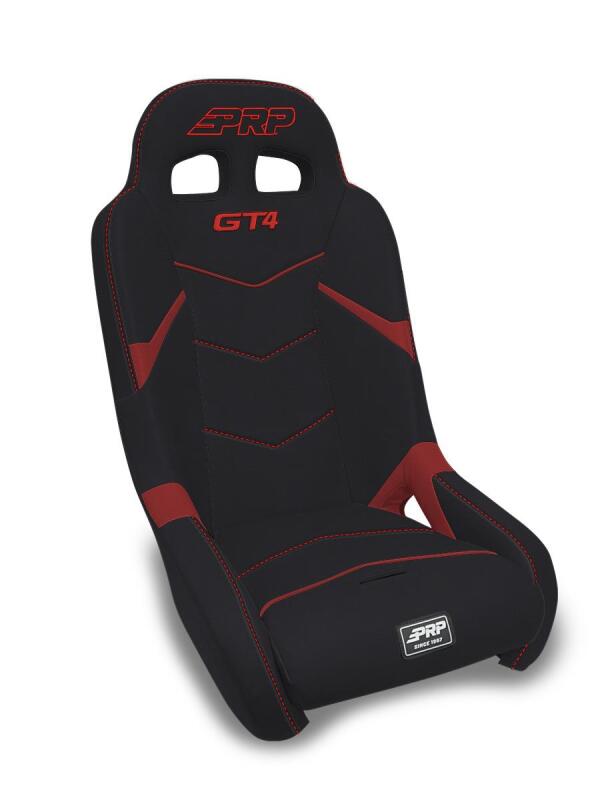 PRP Seats PRP Polaris RZR/Can-Am Maverick GT4 Suspension Seat - Black/Red - AU63001-PORXP-204