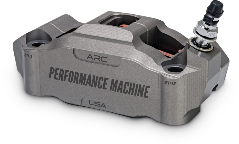 Performance Machine 125 x 4 Race Series Radial Mount Caliper with ARC - Left - Gunmetal Grey - 0052-2427-GYC