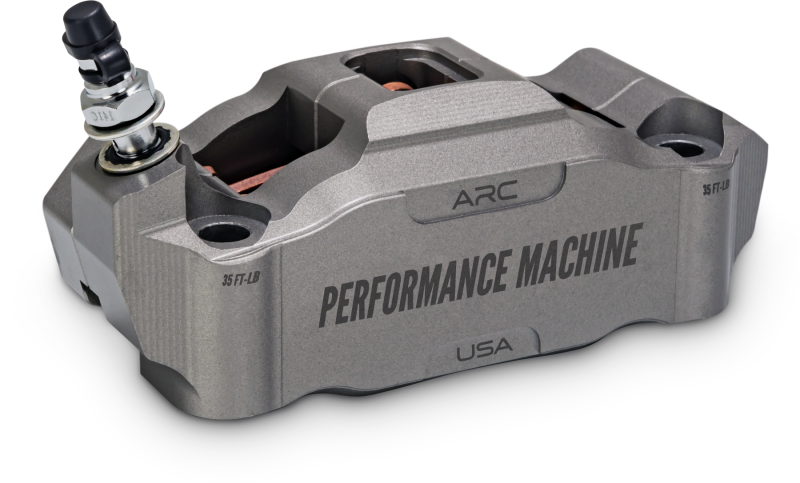 Performance Machine 125 x 4 Race Series Radial Mount Caliper with ARC - Right - Gunmetal Grey - 0052-2426-GYC