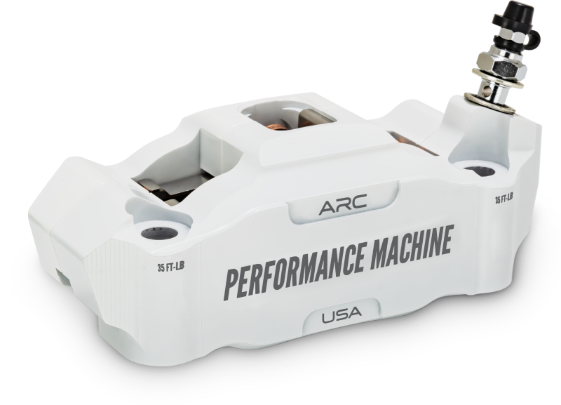 Performance Machine 125 x 4 Race Series Radial Mount Caliper with ARC - Right - White - 0052-2426-WC