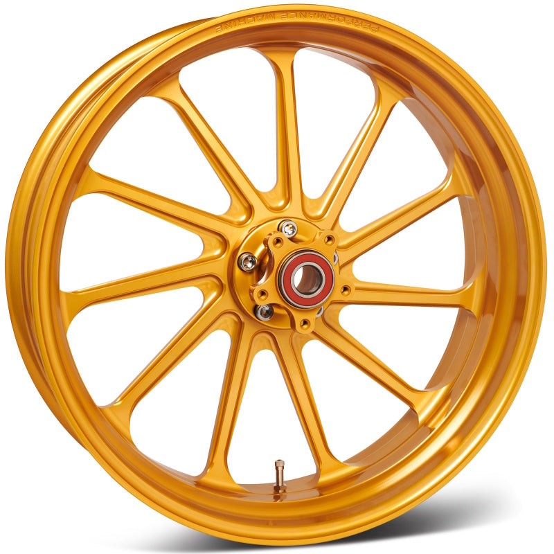 Performance Machine 18x5.5 Forged Wheel Assault 11 Spoke Race Weight - Gold Ano - 1202-7814R-ASLAP-G