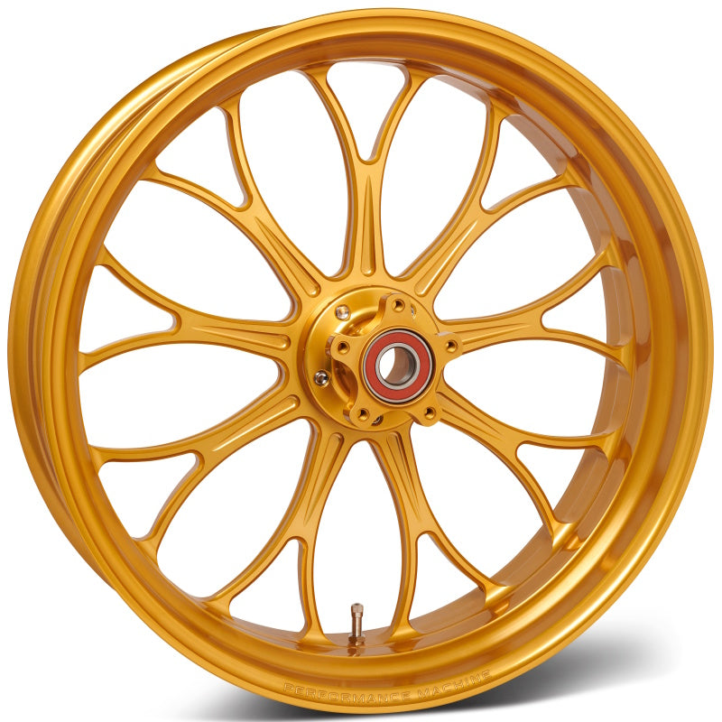 Performance Machine 18x5.5 Forged Wheel Revolution 9 Spoke Race Weight - Gold Ano - 1204-7814R-RVNAP-G