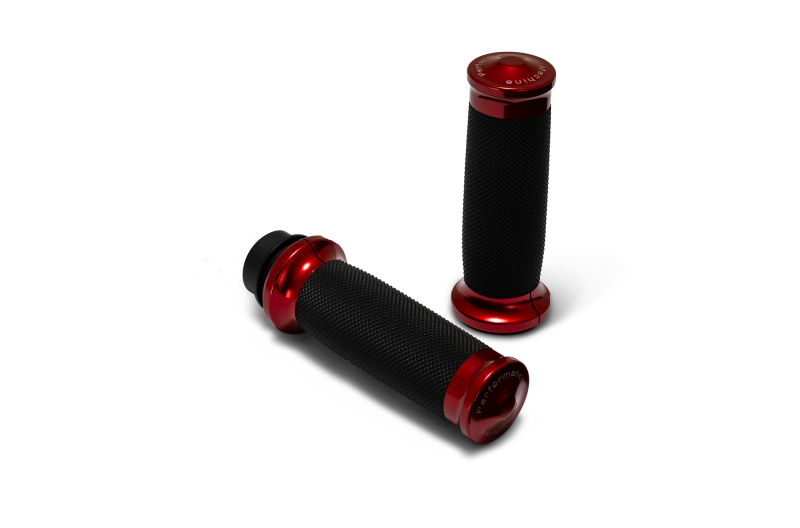 Performance Machine 2008-2023 Touring, 2016-2024 Softail TBW Contour Handle Grip Set - Red - 0063-2104M-R