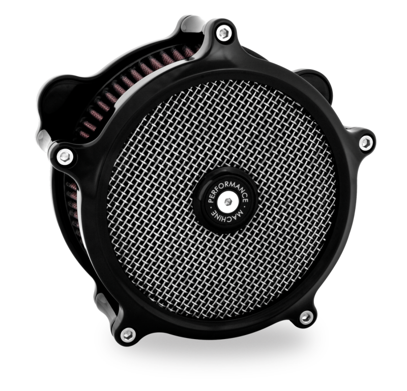 Performance Machine 23-Up CVO, 2024 Touring Super Gas Air Cleaner - Black Ano - 0206-2165-B