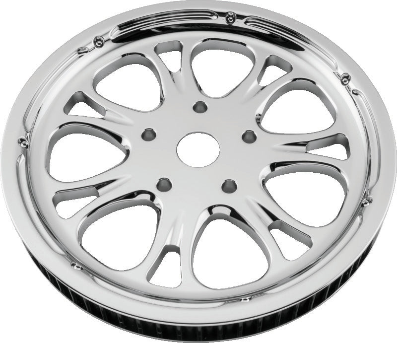 Performance Machine Belt Pulley 66T x 1in Heathen - Chrome - 0093-6266HEAL-CH