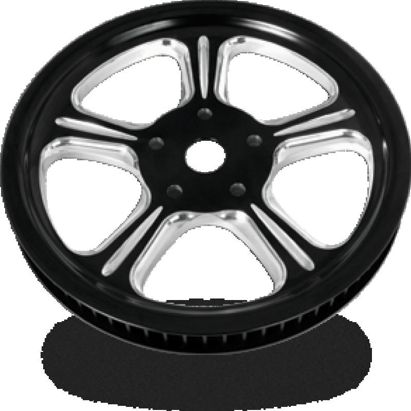 Performance Machine Belt Pulley 66T x 1in Wrath - Contrast Cut Platinum - 0093-6266WRAL-BMP
