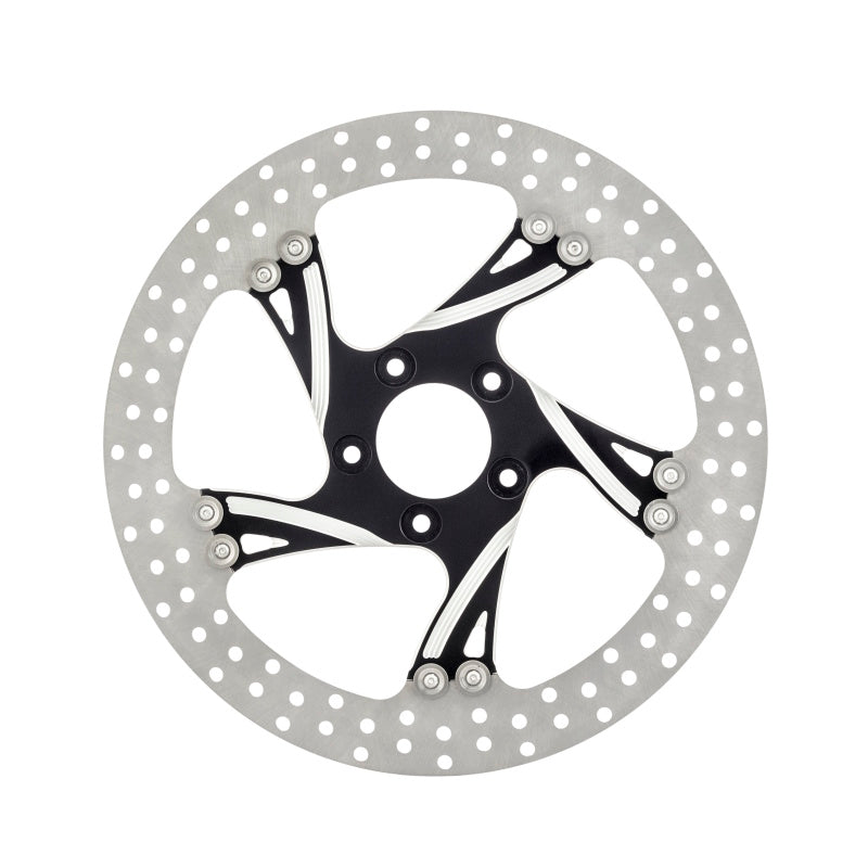 Performance Machine Disc/Carr 11.5 Cruise Rear Left - Contrast Cut Platinum - 0133-1523XCRLS-BMP