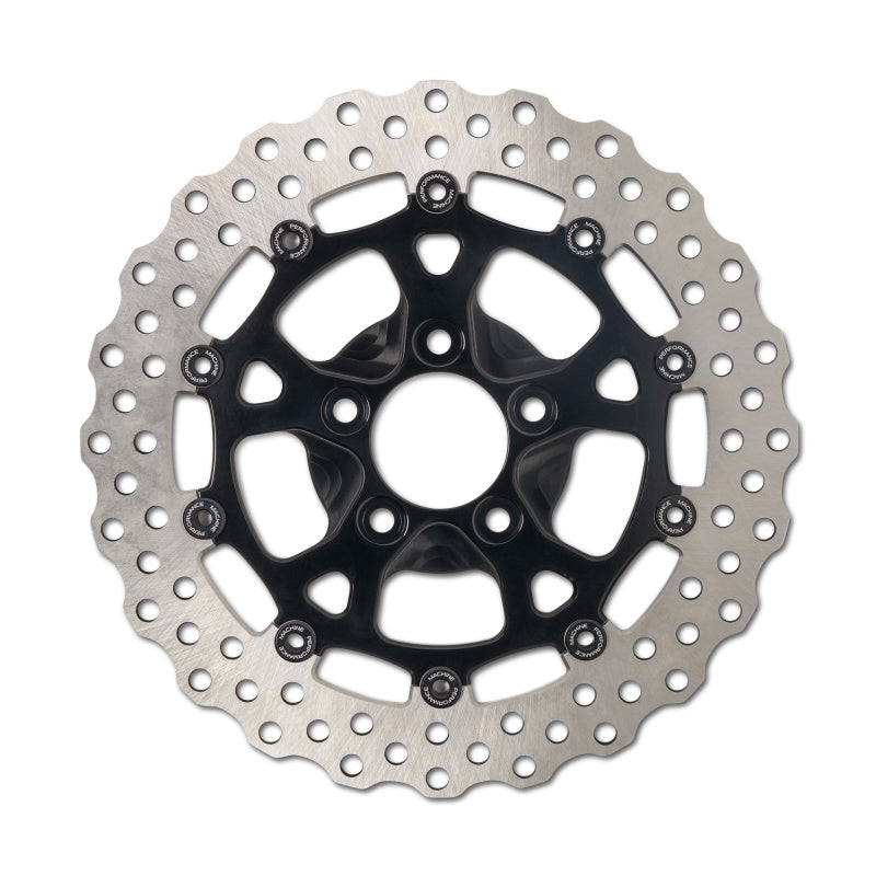 Performance Machine Disc Carr Dominator 11.8in x .20 FF No O/S Rr - Black Ano - 0133-1807S-B