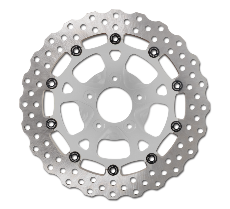 Performance Machine Disc Carr Dominator 320Mm X .20 Ff No O/S Front Chrome - 0133-2606S-CH