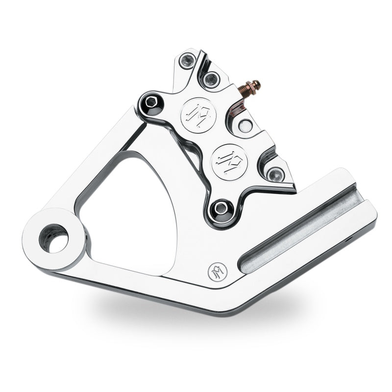 Performance Machine Rear 4 Piston Caliper and Bracket - Chrome - 1254-0052-CH