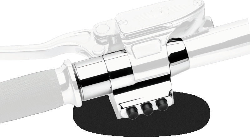Performance Machine Switch Assembly 3 Button Left Side - Chrome - 0062-2033-CH