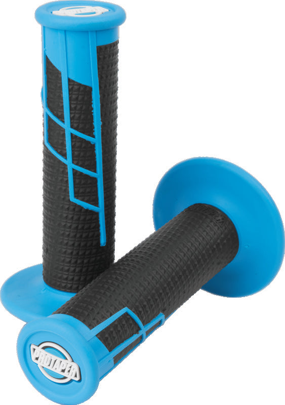 ProTaper Clamp-On 1/2 Waffle Grip - Neon Blue/Black - 021656