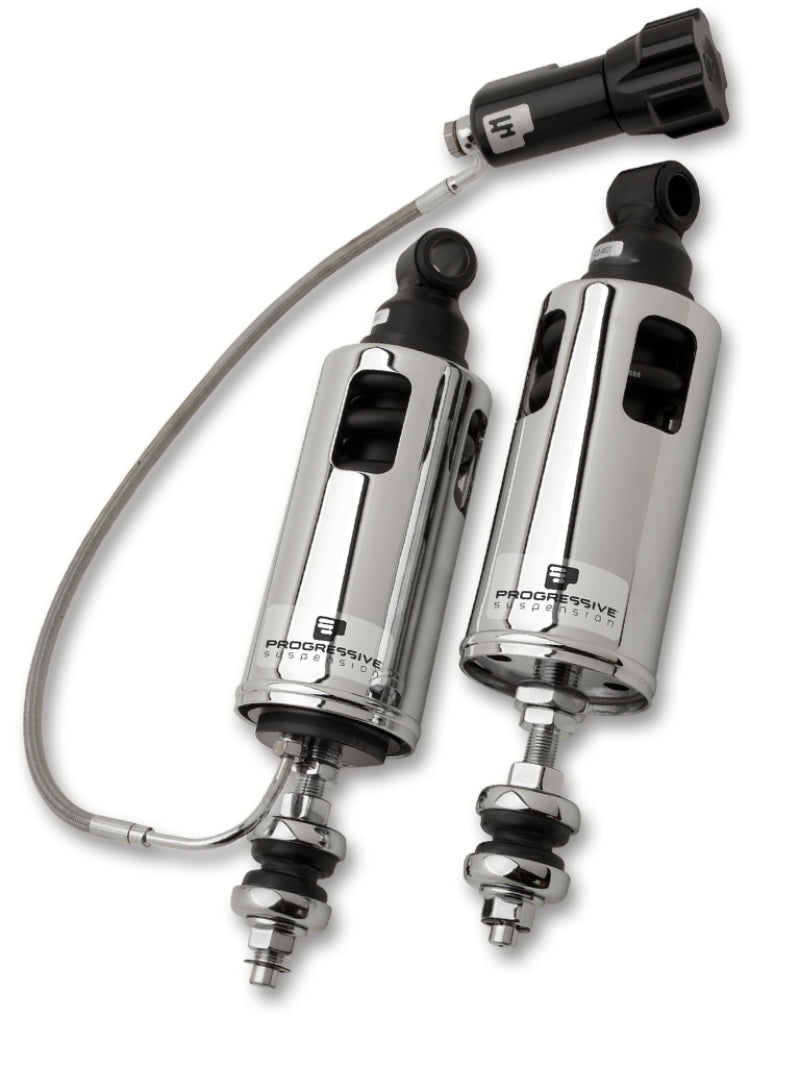 Progressive 1988-1999 Harley-Davidson Softail 422 Series Shocks w/RAP Heavy Duty - Chrome - 422-4101C