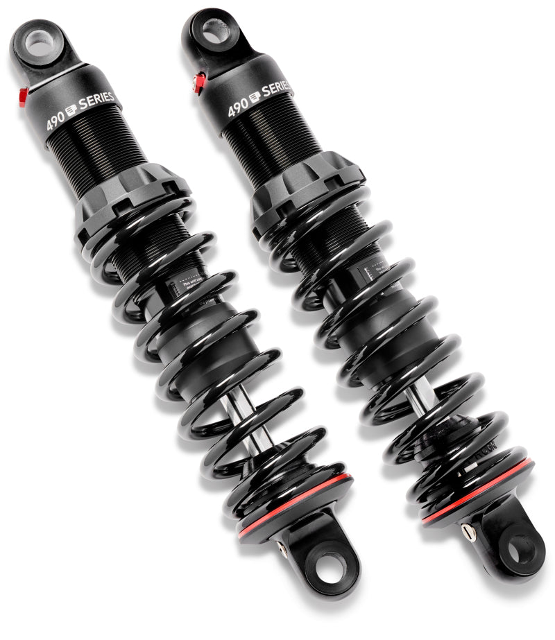 Progressive Harley-Davidson V-Rod 490 Series Shocks 13.0in Bushing - Black - 490-1010