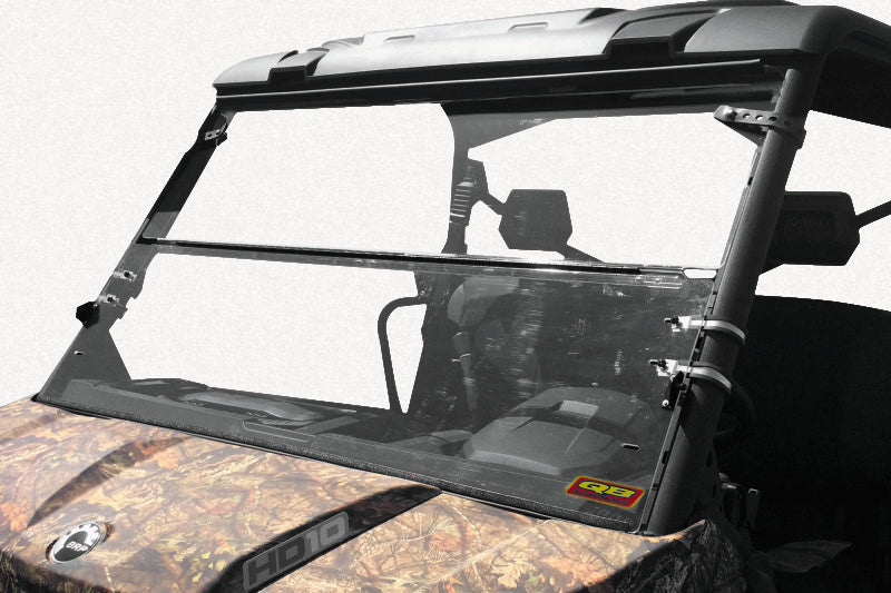 QuadBoss 2016-2022 Can-Am Defender HD10 Folding Windshield - 375620
