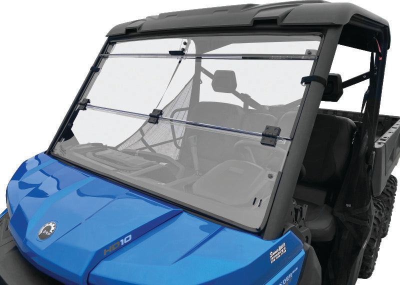 QuadBoss 2016-2022 Can-Am Defender HD10 Windbreak Folding Windshield - 375784
