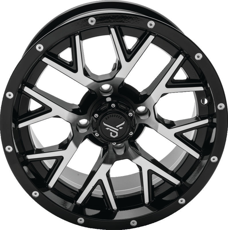 QuadBoss Barbwire 14X7 - 5+2 - 4/110 - Black Machined - 608572