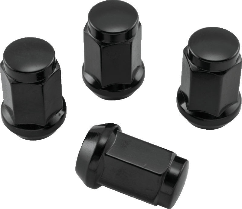 QuadBoss Lug Nuts 12x1.5 - 17mm-Od - Black - Box of 4 - 608932