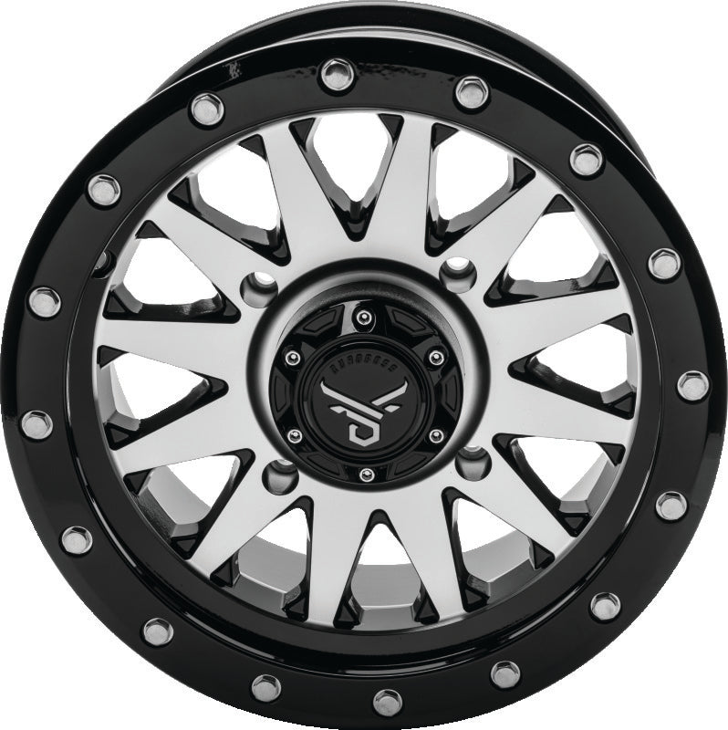 QuadBoss Wagon 14X7 4+3 4/156 Black Machined - 608554