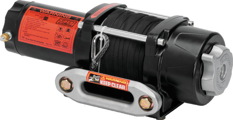 QuadBoss Winch Kit - 39ft x 3/16in Synthetic Rope - 3hp - Hawse Fairlead - Wired Remote - 2500lb - 608701