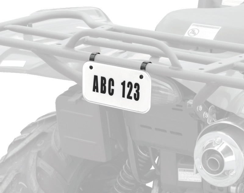 Quadboss ATV License Plate Kit - Black - 211906