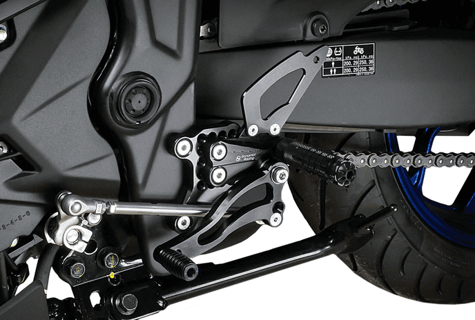 Bonamici Rearset Colored Toe Pegs & Footpeg Caps (Black)