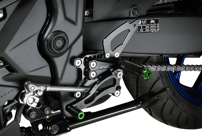 Bonamici Rearset Colored Toe Pegs & Footpeg Caps (Green)