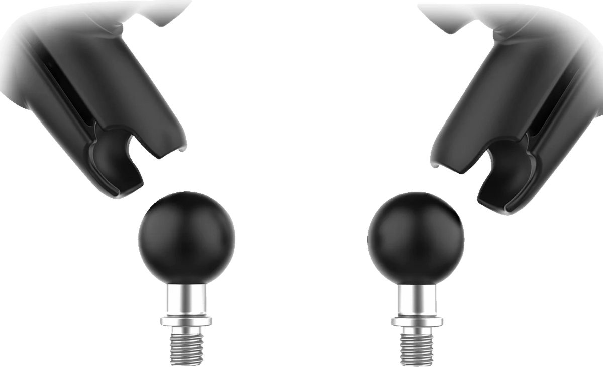 RAM MOUNTS Tough-Mirror™ Kit with M10-1.25 Bases - Medium Arm - Tough-Mirror™ / Side View / Oval / Black / Left/Right / Medium Arm 0640-1717
