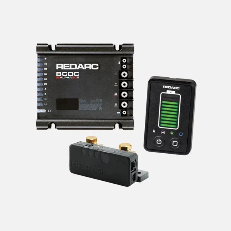 REDARC 4x4 Essentials Kit w/BCDC Alpha50 R System/RedVision Essentials Display/Smart Battery Manager - BCDC12050R-IK1