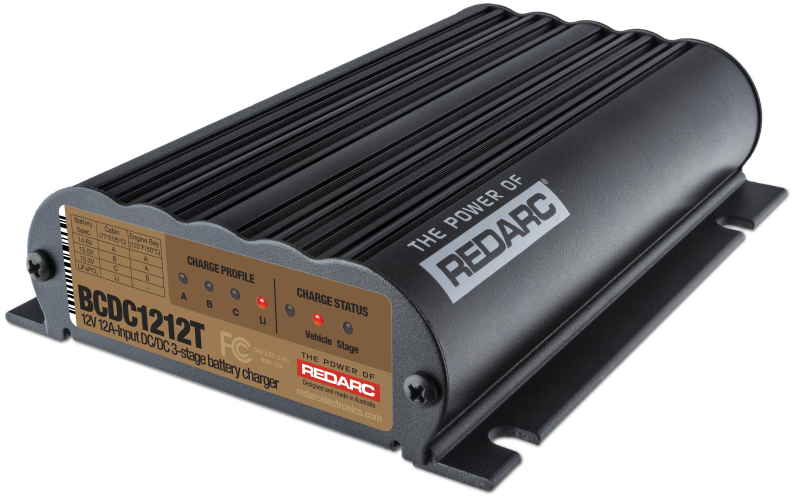 REDARC DC/DC 3-Stage Vehicle to Trailer Battery Charger - 12A - BCDC1212T